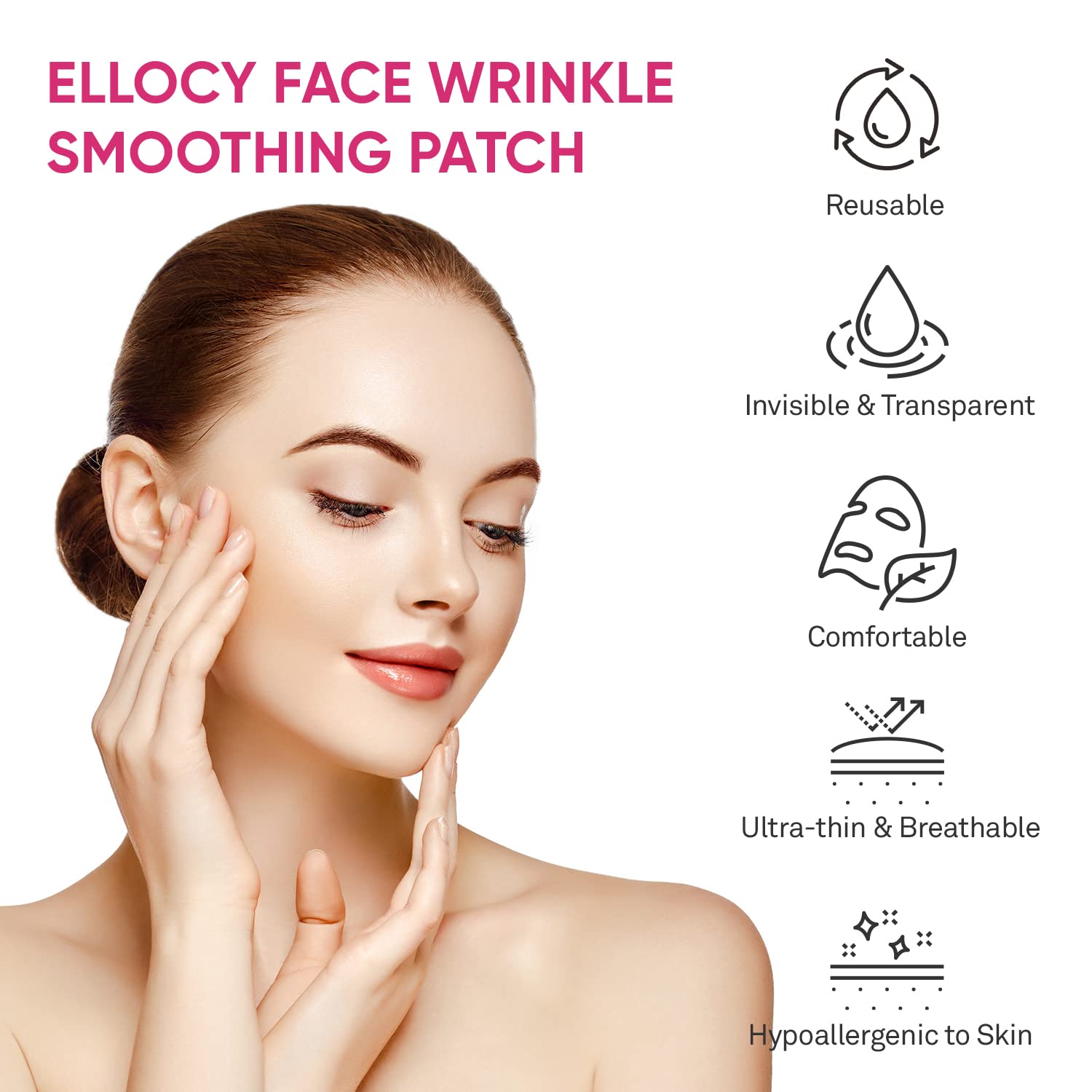 Ellocy Face and Wrinkle Patches,192PCs Face Tape for Wrinkles Forehead Wrinkle Patches Face Patches for Wrinkles Anti Wrinkle Patches Facial Patches Visit the Ellocy Store - Image 5
